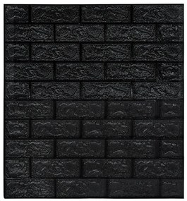 Papel de parede 3D autoadesivo tijolos 20 pcs preto