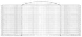 Cestos gabião arqueados 4pcs 400x50x160/180cm ferro galvanizado