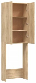 idaXL Armário máquina lavar roupa 64x25,5x190 cm carvalho sonoma
