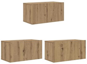 Conjunto de móvel de TV 8 pcs carvalho artisiano