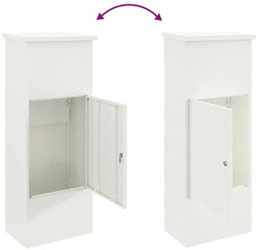 Caixa para entrega de pacotes Branco 44,5 x 29 x 110,5 cm Aço