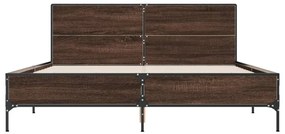 Estrutura de cama 150x200cm derivados madeira/metal