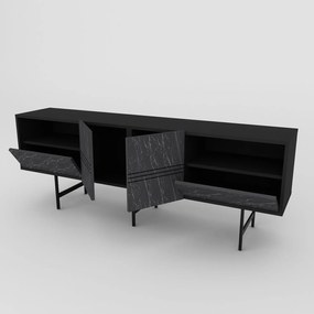 Móvel TV Derin – Preto Mármore – 180 cm x 64,7 cm x 37,1 cm