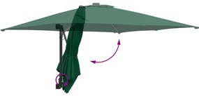 Guarda-sol de Jardim Verde 248.5 x 247.5 x 160 cm tecido