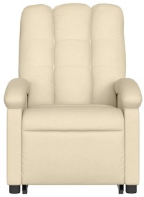 Poltrona reclinável elevatória tecido cor creme
