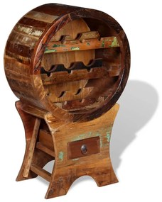 vidaXL Garrafeira para 10 garrafas madeira recuperada maciça