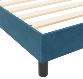 Cama vidaXL Azul Escuro 90x200 cm Veludo