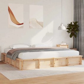 vidaXL Estrutura da Cama Castanho 200 x 200 cm