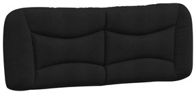 Estrutura de cama sem colchão 140x190 cm tecido preto