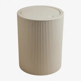 Lixeira Com Tampa Ozene Abs Branco Acinzentado - Sklum