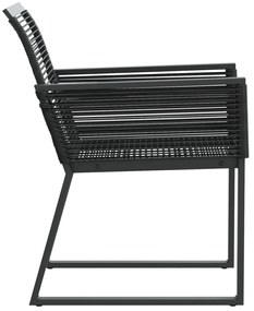 Conjunto 2 cadeiras de jardim, vime, preto