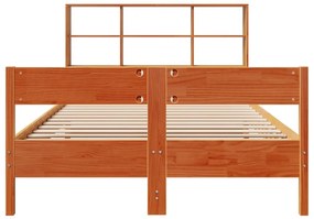 Cama com estante sem colchão 135x190 cm pinho maciço