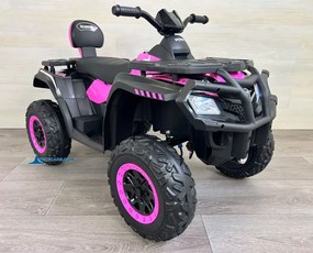 Moto 4 Eléctrica para crianças XT-SPEED 24V, 4x4, Rodas de borracha, Assento em couro sintético Rosa