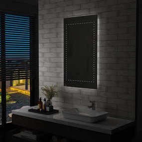 144713 vidaXL Espelho de parede LED para casa de banho 60x100 cm