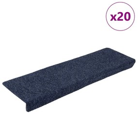 Tapetes de escada autoadesivos 20 pcs 65x21x4 cm antracite