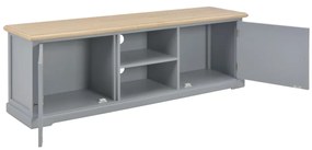 Móvel de TV 120x30x40 cm madeira cinzento