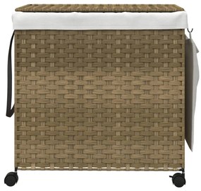 Cesto para roupa suja com rodas 60x35x60,5 cm vime