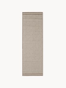 Passadeira para interior e exterior com padrão de diamantes Reddy