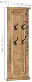 Bengaleiros 2 pcs madeira de mangueira maciça 38x100 cm