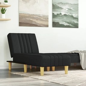 Chaise longue tecido preto