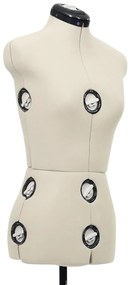 Manequim feminino ajustável tamanho S 33-40 cor creme