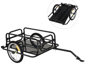 PawHut Reboque Trailer de bicicleta para carga de 450 kg Carregamento