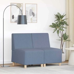 vidaXL Sofá Chiar 2 pcs Azul 55 x 74 x 82 cm Tecido de veludo côtelé
