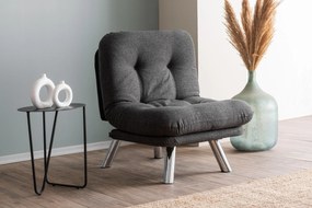 Sofá-Cama de 1 Lugar Misa – Cinzento Escuro – 110x70 cm