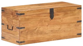 vidaXL Baú 90x40x40 cm madeira de acácia maciça
