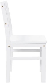 Cadeiras de jantar 2 pcs madeira de seringueira maciça branco