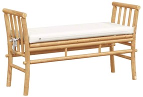 Banco de Jardim vidaXL com Almofada de 110 cm em Bambu