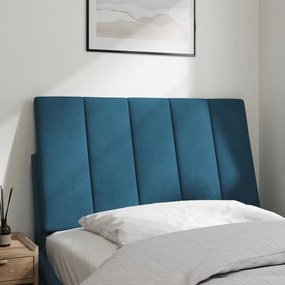 Almofadão de cabeceira 80 cm veludo azul