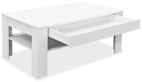 Mesa de centro em aglomerado 110x65x48 cm branco