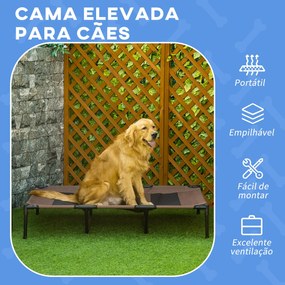 PawHut Cama para Animais de Estimação Cama Elevada para Cães Gatos com