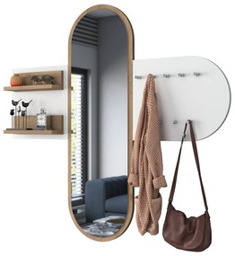 Hall Stand P3 – Branco e Nogueira – 125x120x12 cm