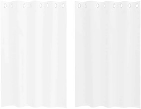 Cortinas com cortinas 2 pcs Branco 140 x 140 cm Poliéster