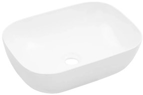 143915 vidaXL Lavatório 45,5x32x13 cm cerâmica branco