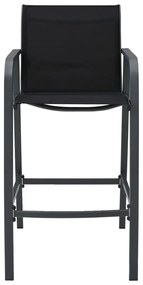 Cadeiras de bar para jardim 4 pcs textilene preto