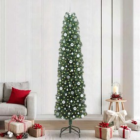 vidaXL Árvore de Natal Artificial Verde 240 cm PVC e Aço e Plástico