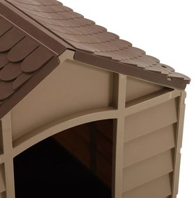 Casota para cão 71x71,5x68 cm castanho PP