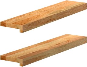 vidaXL Soleiras da janela 2 pcs 70x15x2 cm carvalho castanho-claro