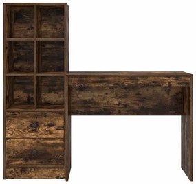 mesa com Armazenamento Carvalho Fumado Madeira Derivada