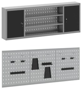 Conjunto de 7 Peças de Banco de Trabalho em Aço Preto