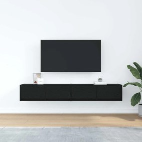 Móveis de TV 2pcs 80x31x25,5cm deriv. madeira carvalho preto