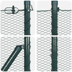 Cerca Hexagonal vidaXL Verde 1x100 m Aço