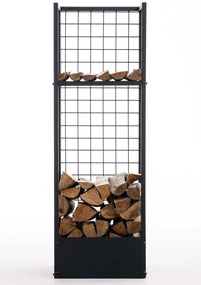 Suporte para lenha Forrest 40 x 40 x 120 Preto