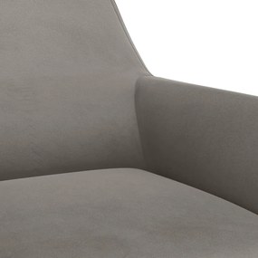 Cadeiras de jantar giratórias 2 pcs veludo cinzento-claro