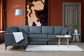 Sofá de Canto Tempo – Cinza Escuro – 300 cm x 83 cm x 90 cm