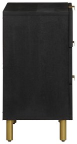 Mesa de cabeceira 50x33x62 cm derivados de madeira preto