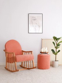 Pouffe Teddy – Coral – 43x45x43 cm